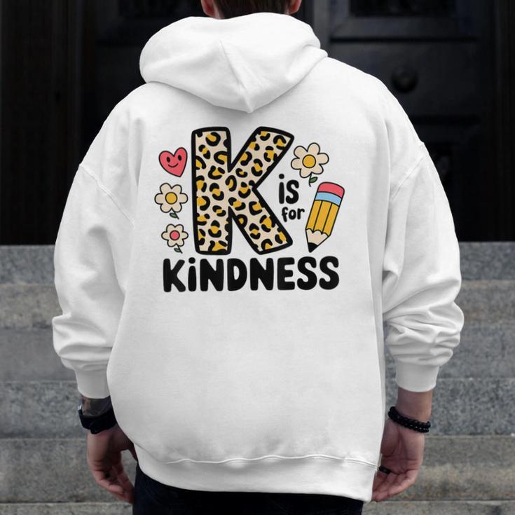 Unity Day Design Kindness Orange Teacher Kids Be Kind Men Zip Up Hoodie Back Print, funny design