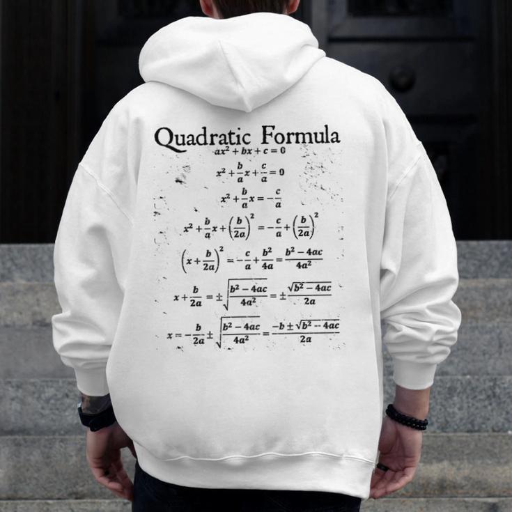 Vintage Nerdy Quadratic Formula Proof Algebra Math Teacher Men Zip Up Hoodie Back Print, funny design Vintage Nerdy Quadratic Formula Proof Algebra Math Teacher Men Zip Up Hoodie Back Print, funny design