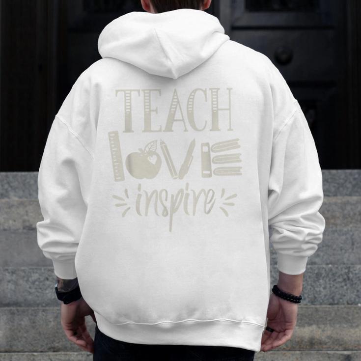 Vintage Teach Love Inspire Red For Ed Teacher Supporter Men Women Girls Kids Men Zip Up Hoodie Back Print, funny design Vintage Teach Love Inspire Red For Ed Teacher Supporter Men Women Girls Kids Men Zip Up Hoodie Back Print, funny design