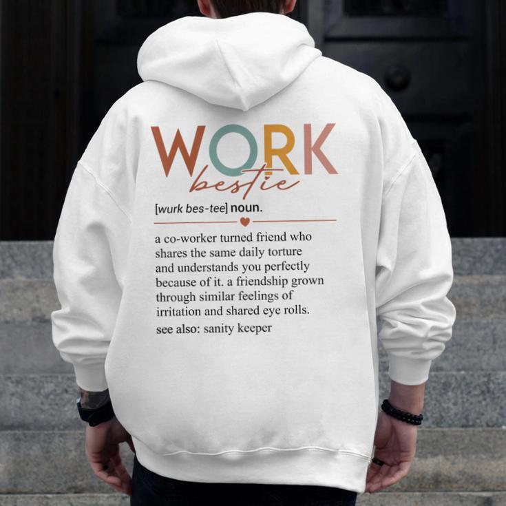 Vintage Work Bestie Definition Teachers Nurses Boss Women Men Zip Up Hoodie Back Print, funny design Vintage Work Bestie Definition Teachers Nurses Boss Women Men Zip Up Hoodie Back Print, funny design