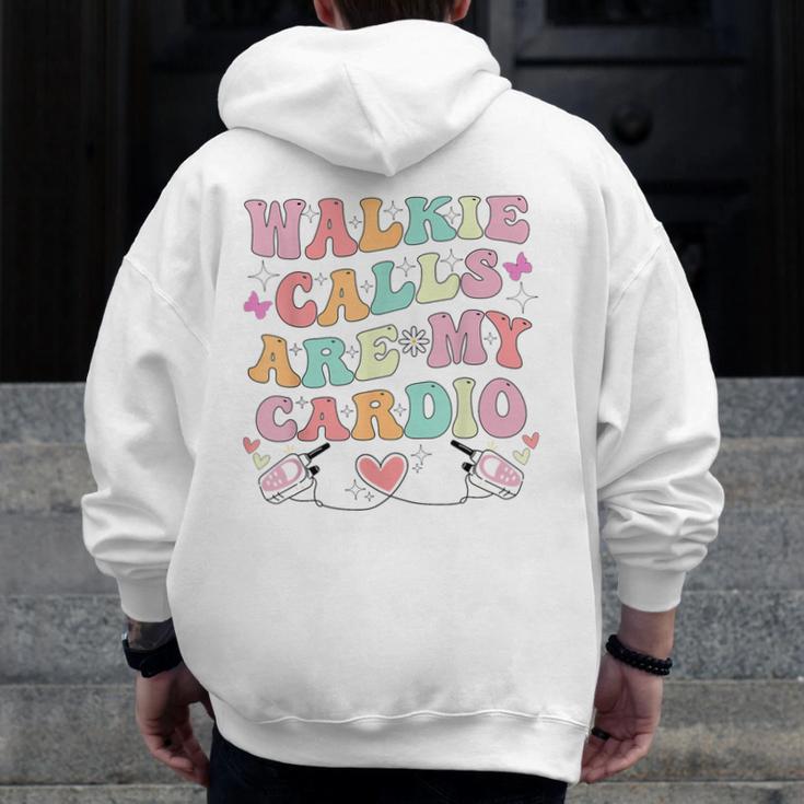 Walkie Calls Are My Cardio Special Education Teacher School Men Zip Up Hoodie Back Print, funny design Walkie Calls Are My Cardio Special Education Teacher School Men Zip Up Hoodie Back Print, funny design