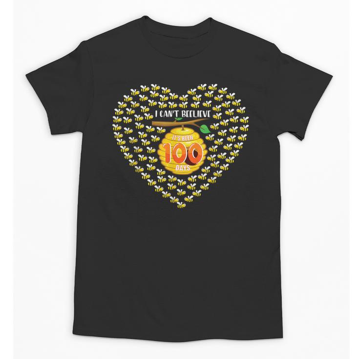100 Days Of School Bee Hive Tree Hearts Teachers Student Kid Unisex T-Shirt