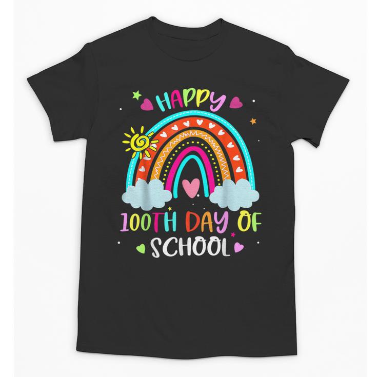 100th Day Of School Rainbow Happy 100 Days Smarter Teacher Unisex T-Shirt