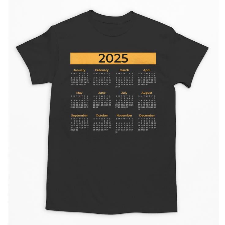 2025 Calendar For Planners Teachers Offices Months Unisex T-Shirt