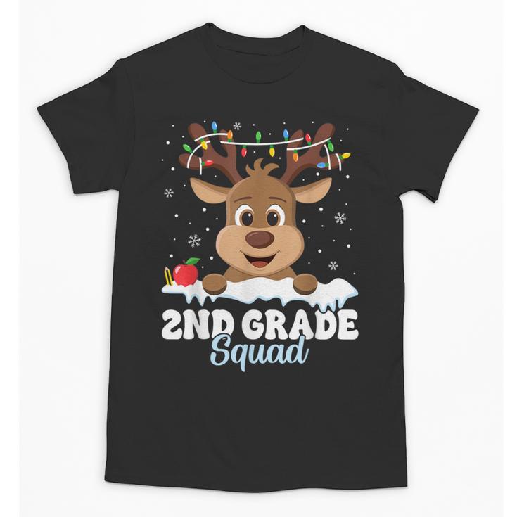 2nd Grade Teacher Christmas Second Grade Squad Reindeer Xmas For Men Women Kids Unisex T-Shirt, 2nd Grade Teacher Gifts, trending gift