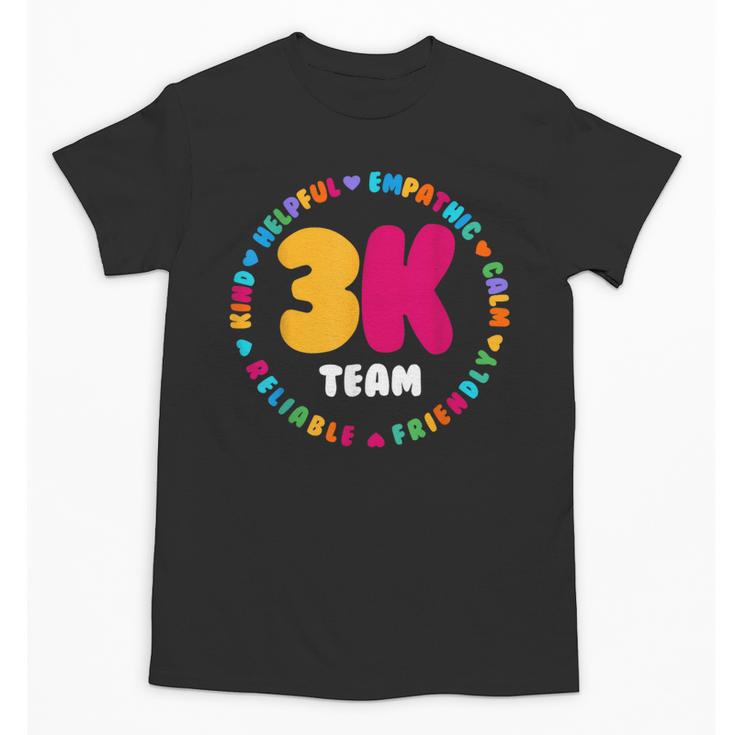 3K Team & Teacher Squad Threes Crew PreK Elementary Team Unisex T-Shirt, trending gift