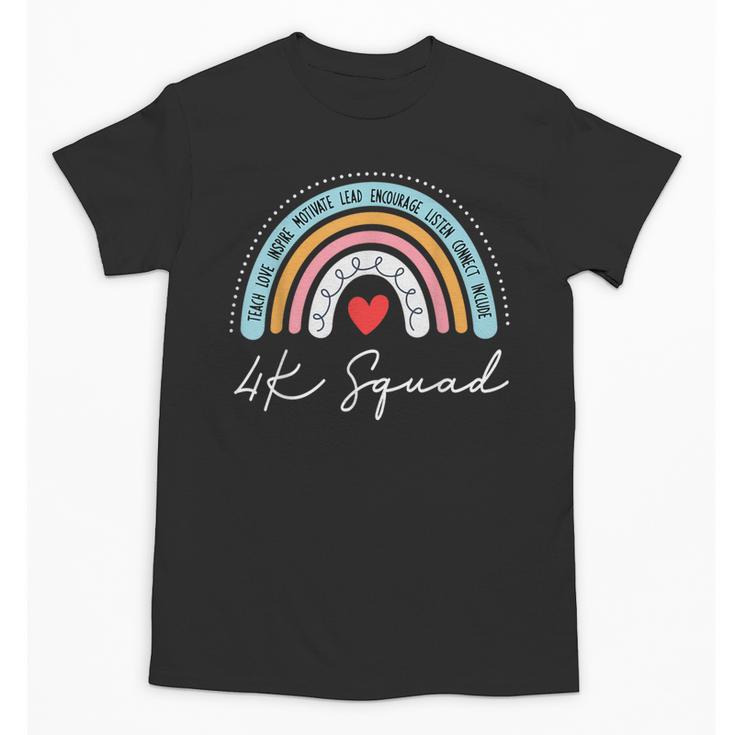 4K Squad Crew Team Teacher Kindergarten Kinder Elementary Unisex T-Shirt
