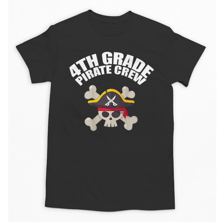 4th Grade Pirate Crew Halloween Costume Cool Teacher Student Unisex T-Shirt