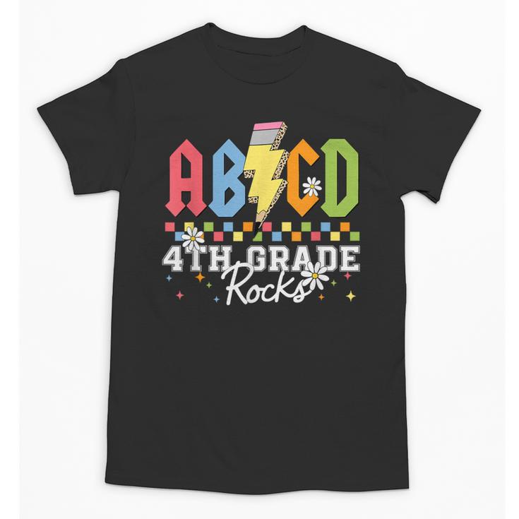 4th Grade Rocks ABCD Back To School Rock Teachers Unisex T-Shirt