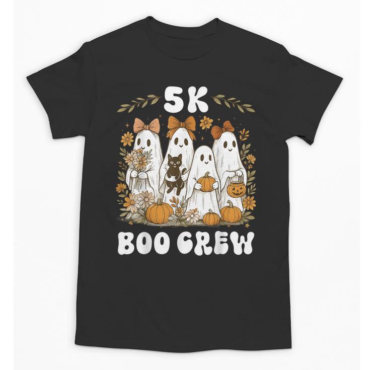 5K Boo Crew Halloween Teacher K5 Floral Ghost Trick Or Teach Unisex T-Shirt