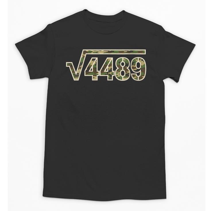 6 7 Army Camo Pattern Meme Square Root 4489 Math Teacher 67 Unisex T-Shirt