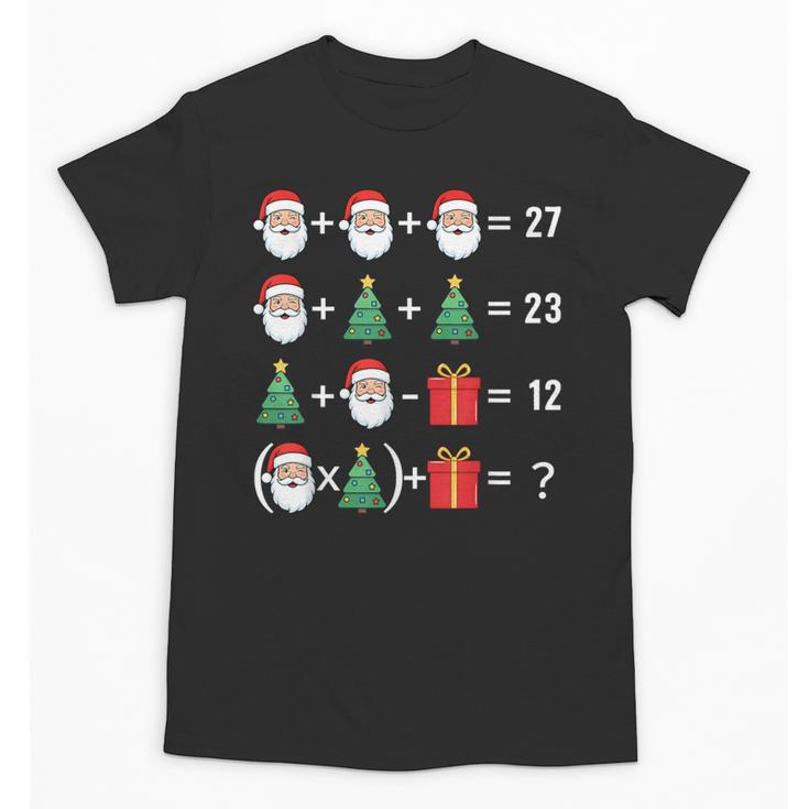 67 Santa Tree Math Teacher Christmas Xmas Humor Unisex T-Shirt