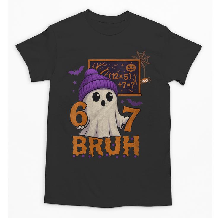 67 Teacher Halloween Ghost Six Seven Meme Math Equation Bruh Unisex T-Shirt