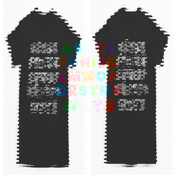 ABC Cute Monster Alphabet Halloween Teacher Costume Kids Unisex T-Shirt