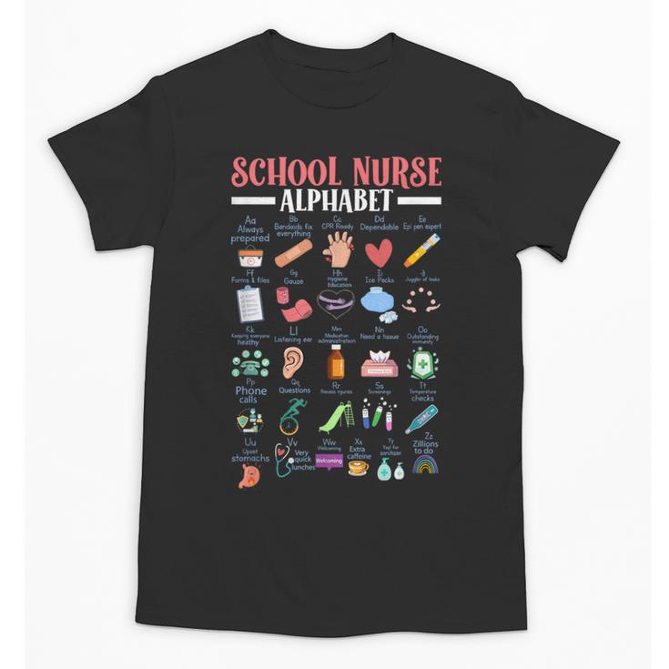 ABC School Nurse Alphabet Student Teacher Health Worker Unisex T-Shirt