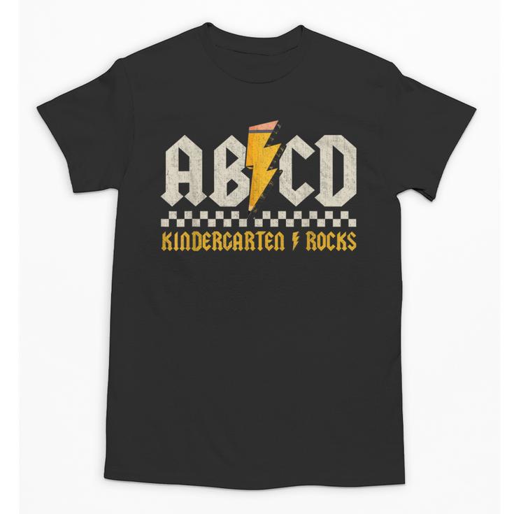 ABCD Kindergarten Rocks Pencil Lightning Students Teachers Unisex T-Shirt