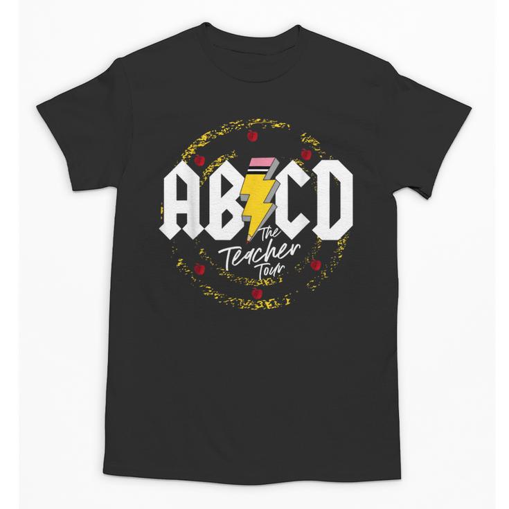 ABCD The Teacher Tour Last Day Of School Rockin' Teacher Unisex T-Shirt