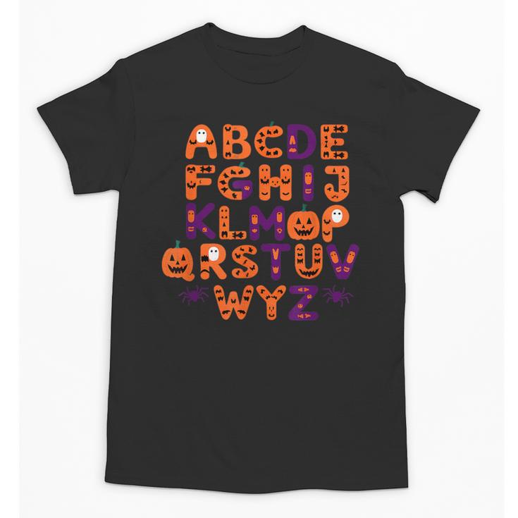 ABCs Learning Kindergarten Teacher Halloween Alphabet Unisex T-Shirt