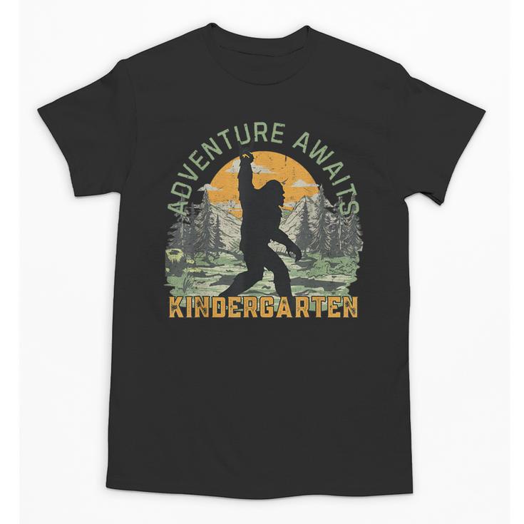 Adventure Awaits Bigfoot Teacher Kindergarten Back To School Unisex T-Shirt