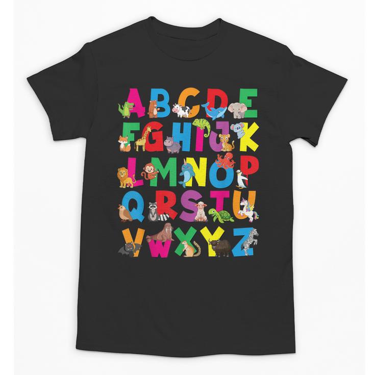 Alphabet Animals ABCs Zoo Kids Boys Girls Teacher Unisex T-Shirt