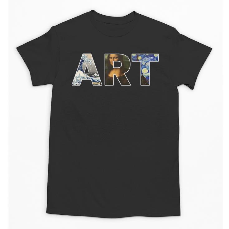 Art Artist Painting Teacher T Shirt Mona Lisa Great Wave For Men Women Unisex T-Shirt