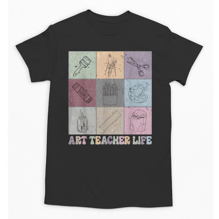 Art Teacher Life Retro Groovy Teaching Future Artists Unisex T-Shirt