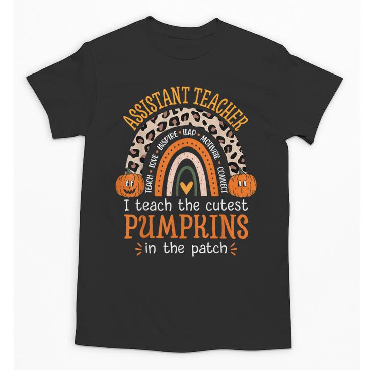 Assistant Teacher Rainbow Leopard Halloween Teacher Unisex T-Shirt