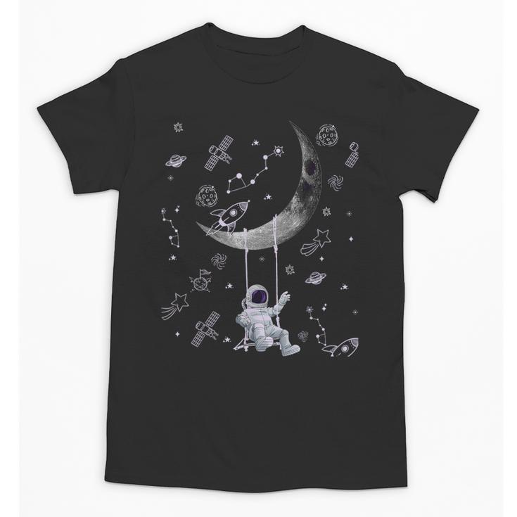 Astronaut Purple Moon Swing NASA Space Science Teacher Unisex T-Shirt