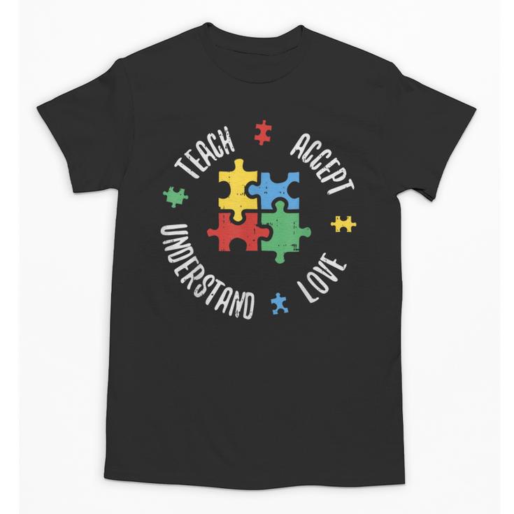 Autism Awareness Teacher Shirt Teach Accept Understand Love Unisex T-Shirt