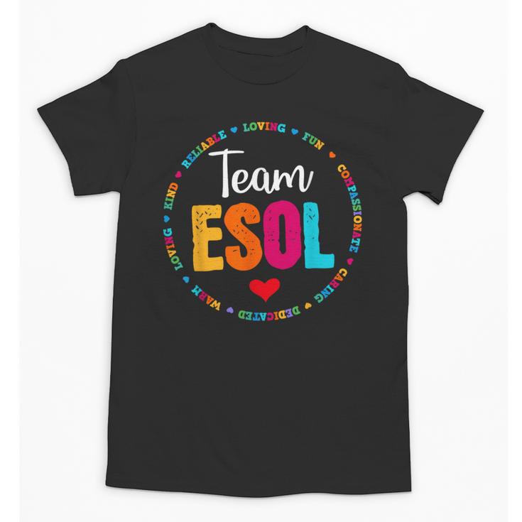 Back To School Teachers Crew Students Team ESOL Teacher Unisex T-Shirt