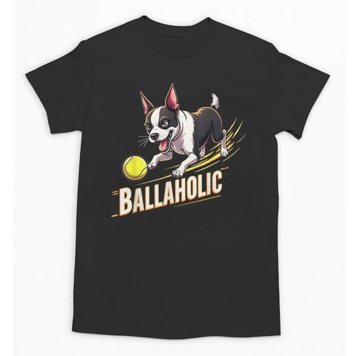 Ballaholic Boston Terrier Dog Chasing Bostie Ball Unisex T-Shirt