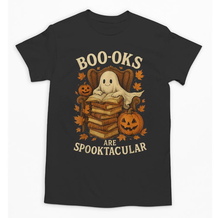 Books Are Spooktacular Ghost Book Reading Halloween Teachers Unisex T-Shirt