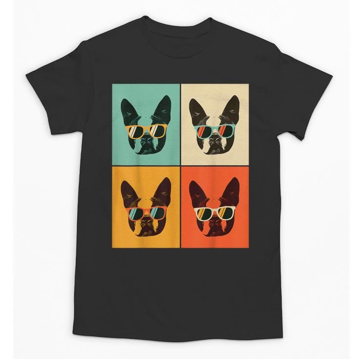 Bostie Dog Lover  Boston Terrier With Sunglasses For Men Women Girls Kids Unisex T-Shirt