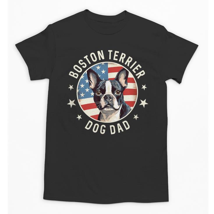 Boston Bull Terrier Men Boston Terrier Dog Dad Unisex T-Shirt