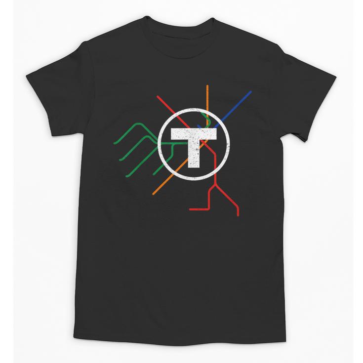 Boston T Subway Map Vintage MBTA Unisex T-Shirt