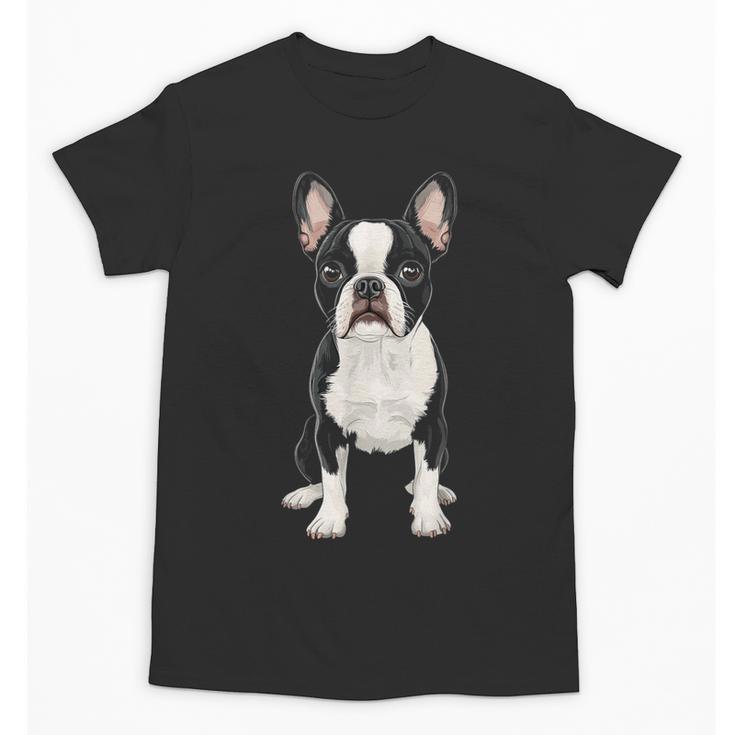 Boston Terrier Dog Motif Pet Art Boston Terrier For Men Women Kids Unisex T-Shirt