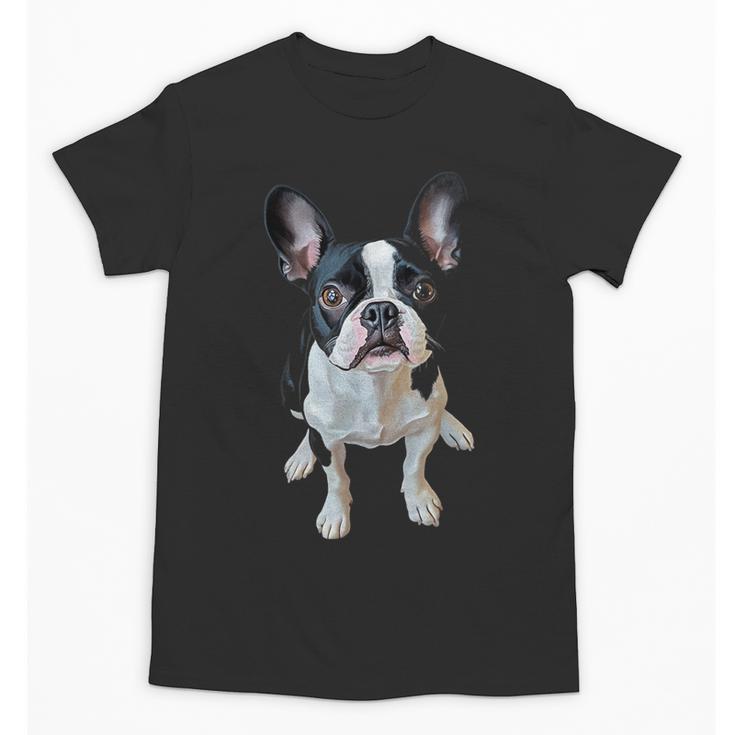 Boston Terrier Dog Motif Pet Art Boston Terrier Men Women Kids Unisex T-Shirt