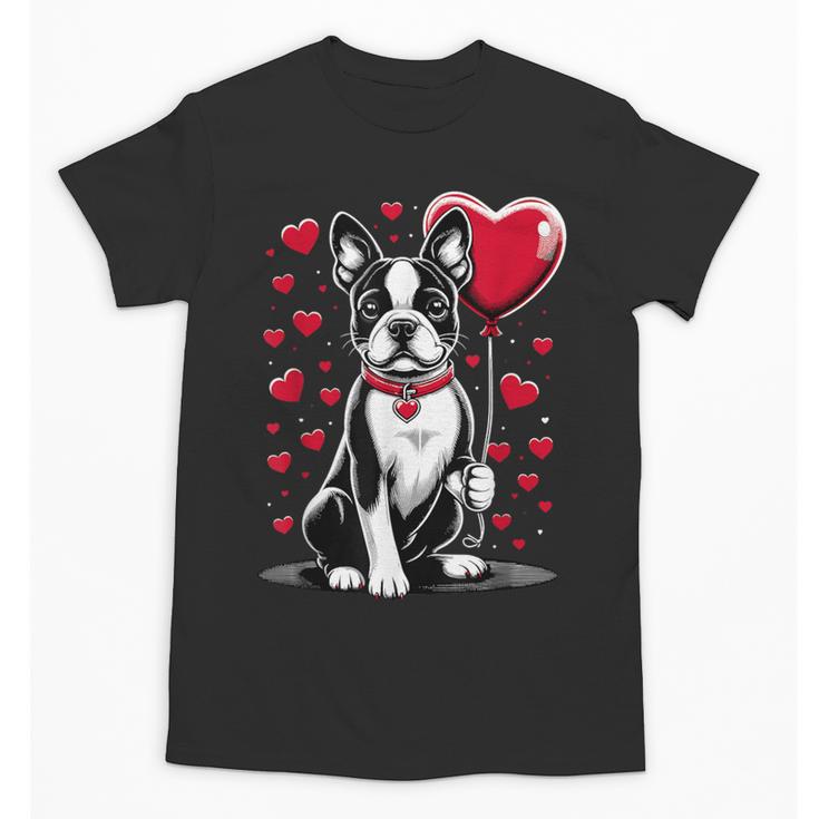Boston Terrier Dog Valentine's Day Dog Owner Valentine Unisex T-Shirt