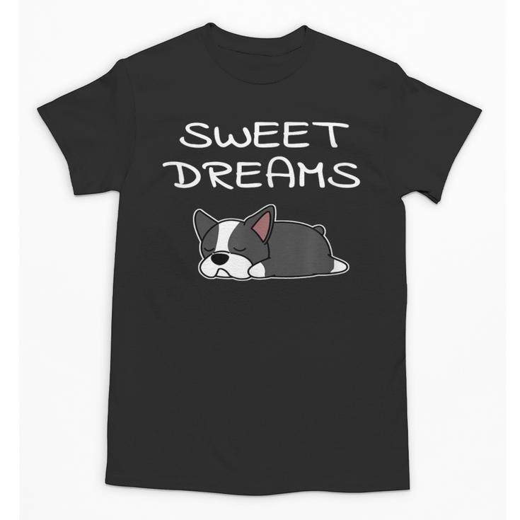 Boston Terrier Puppy Sweet Dreams Pajama For Bedtime Unisex T-Shirt