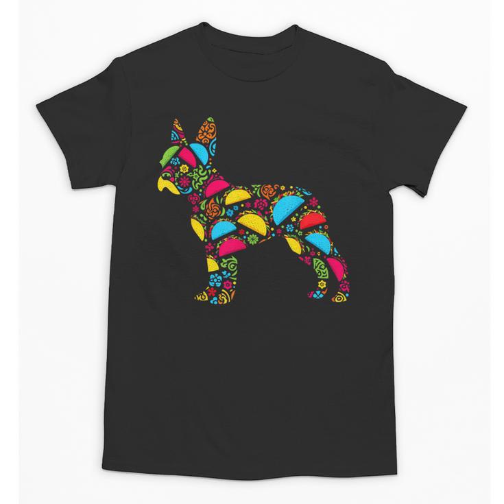 Boston Terrier Tacos Mexican Cinco De Mayo Taco Unisex T-Shirt