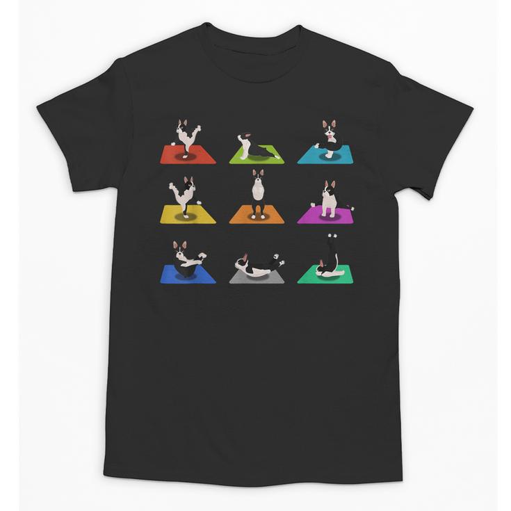 Boston Terriers Yoga Asana Pose And Meditation Unisex T-Shirt, trending gift