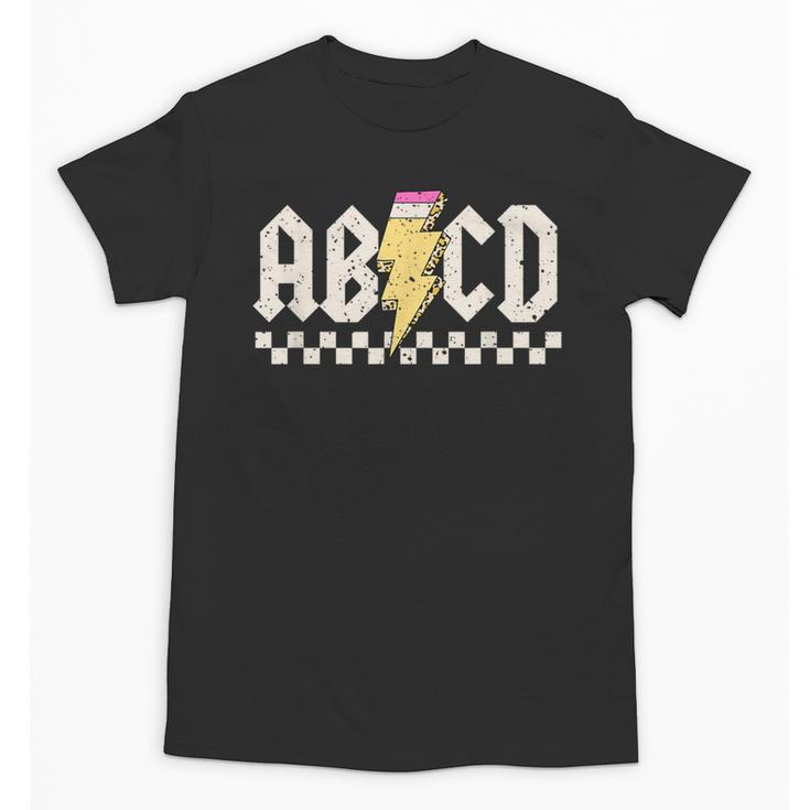 Boys Girls Teachers ABCD Rock Graphic Back To School Class Unisex T-Shirt
