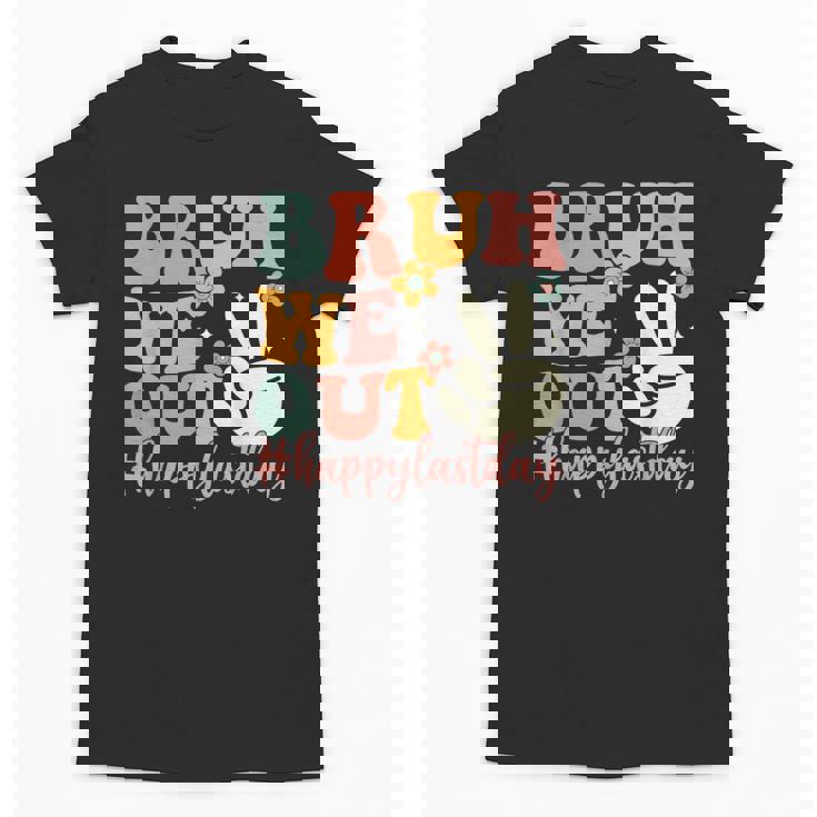 Bruh We Out Teacher Retro Last Day Of School Boys Girls Kids Unisex T-Shirt