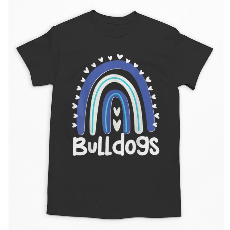 Bulldogs School Mascot Rainbow Teacher Lover Unisex T-Shirt