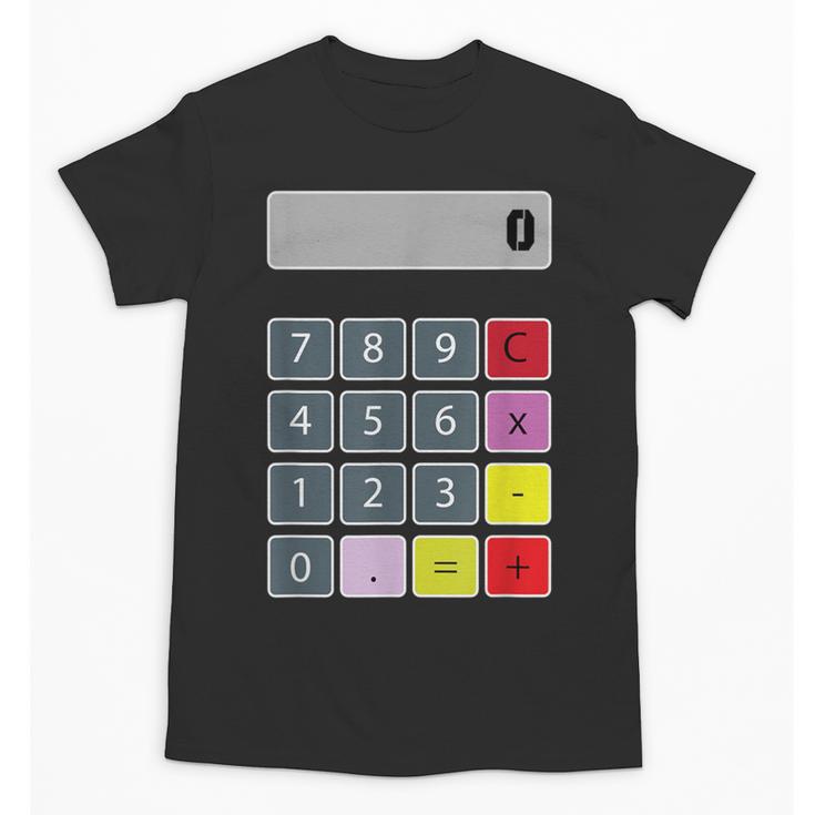 Calculator Math Teacher Halloween Costumes Women Men Adults Unisex T-Shirt
