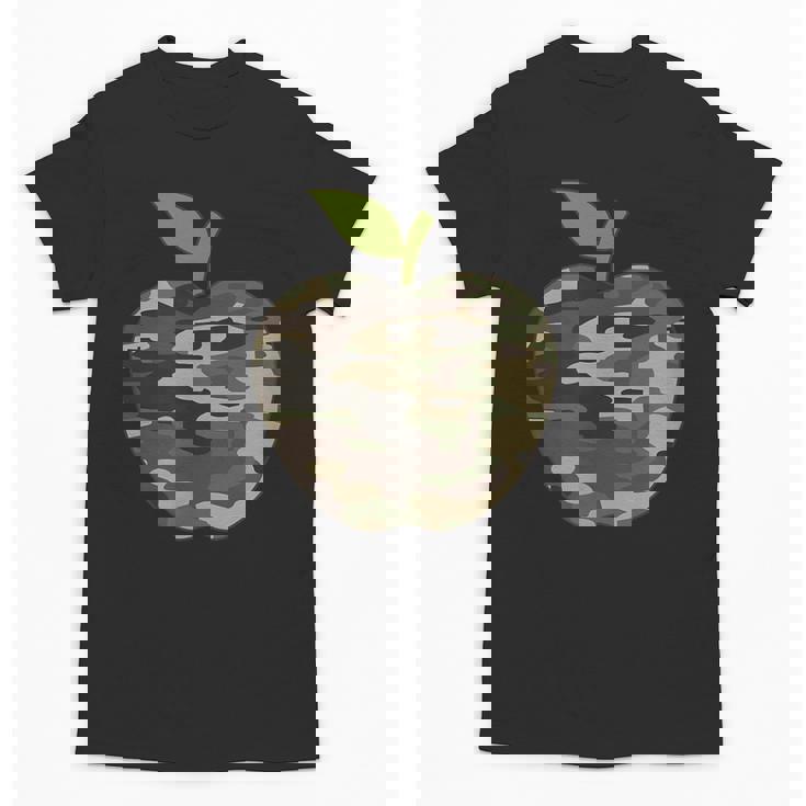 Camo Apple Camouflage Clothing School Student Camo Teacher Men Women Kids Unisex T-Shirt