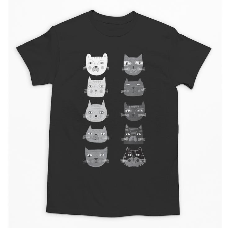 Cat Themed Artist Value Scale Educational Art Teacher Unisex T-Shirt