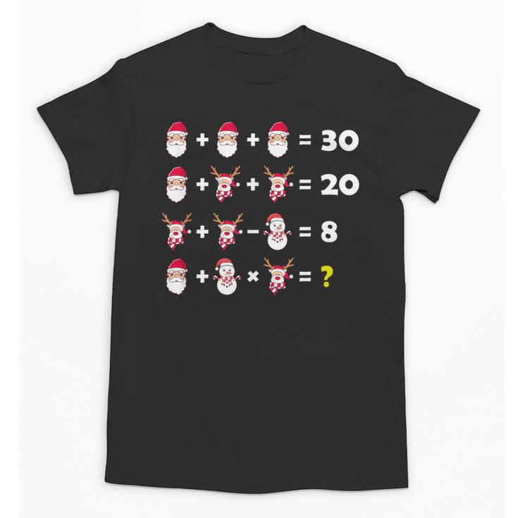 Christmas Math Quiz Teacher Equation Math Teacher Unisex T-Shirt