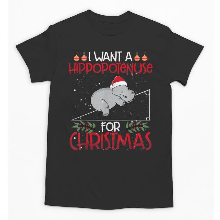 Christmas Math Teacher Hypotenuse Math Hippotenuse Men Women Unisex T-Shirt