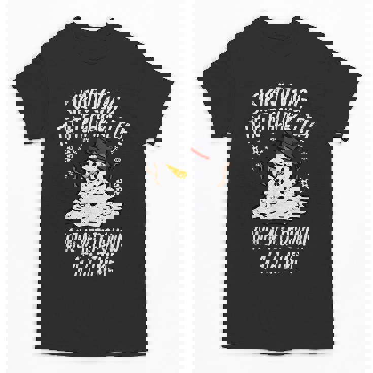 Christmas Surviving Teacher Life Meltdown Xmas Women Men Unisex T-Shirt